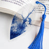 Bookmark Leaf with Beautiful Blue Design