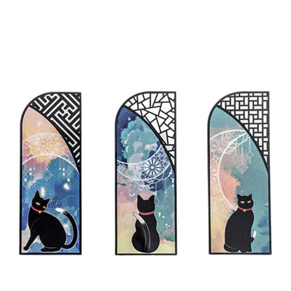 Cute Black Cat Bookmarks (PVC Matte Bookmark)