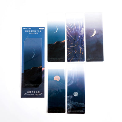 Bookmark, Translucent Bookmark, Bookmark with Forest, Clouds and Sky Designs