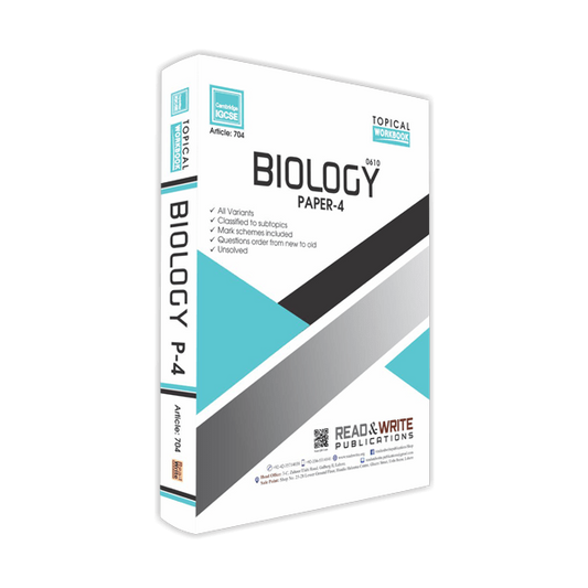 Cambridge Biology IGCSE P-4 Topical Workbook By Ms. Saiqa - Book A Book